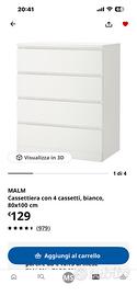 cassettiera IKEA MALM bianca