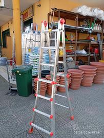 scala alluminio 4 + 4 alta 3,6 MT Max