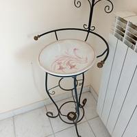 arredamento stile vintage lavabo con specchiera