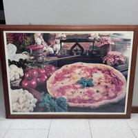 Quadri con poster pizzeria e birre