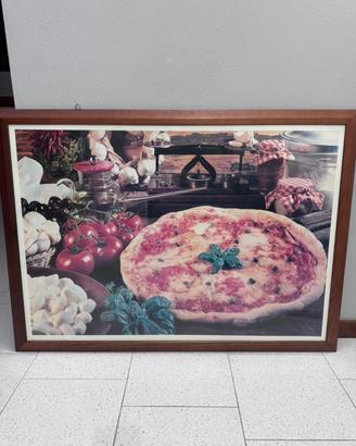 Quadri con poster pizzeria e birre