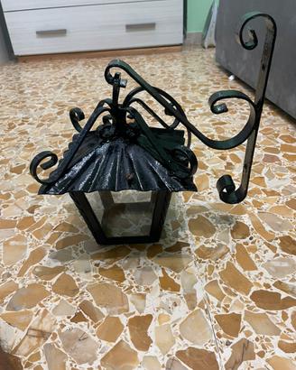 Lampade in ferro battuto restaurate