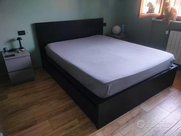 Letto matrimoniale IKEA MALM 160x200 nero