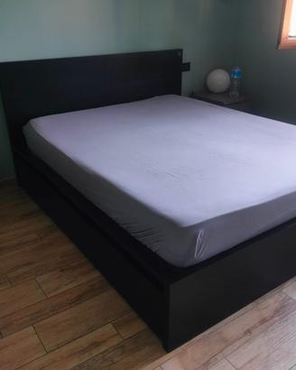 Letto matrimoniale IKEA MALM 160x200 nero
