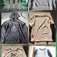 Lotto 7 pezzi maglie, pigiama abbigliamento ragazz