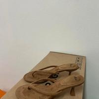 Sandalo donna infradito beige tg 37 nuovo