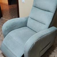 poltrona reclinabile in velluto