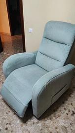 poltrona reclinabile in velluto