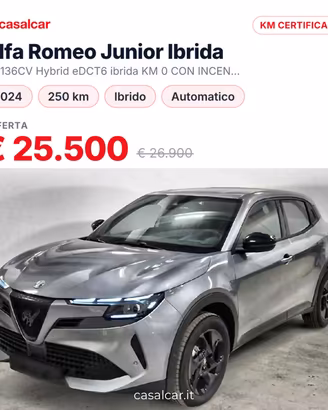 Alfa Romeo Junior Ibrida 1.2 136CV Hybrid eDC...