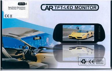 Specchietto retrovisore con monitor integrato