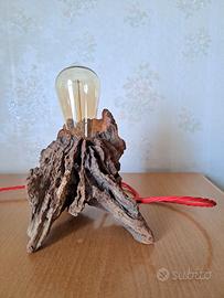 Lampada Artigianale Driftwood in Legno Naturale -