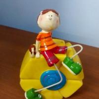 Salvadanaio a forma di fiore - orologio con angeli