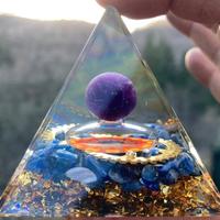 Piramide Orgonite Lapislazzuli e Ametista