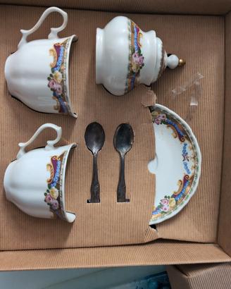 Set Tazze di porcellana Limoges Francia dec a mano