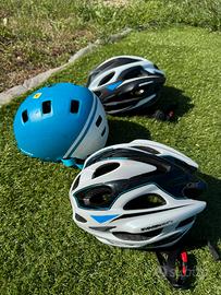 Caschi bicicletta MTB Decathlon 2 adulti 1 bambino