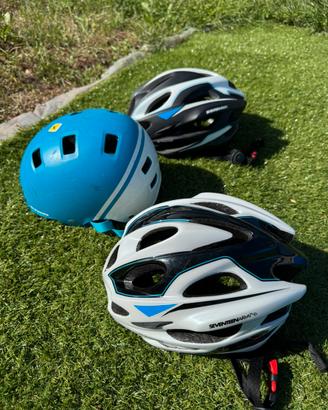 Caschi bicicletta MTB Decathlon 2 adulti 1 bambino