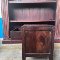 Comodino con 2 Cassetti in Legno Massello