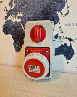 Presa CEE Trifase Interbloccata ROSI 16A IP67 (3P+
