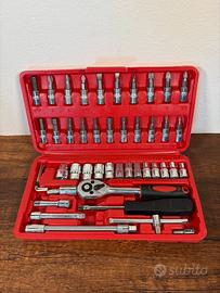 Set chiave a cricchetto 46pz