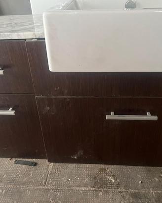 mobiletto bagno completo di lavabo 
