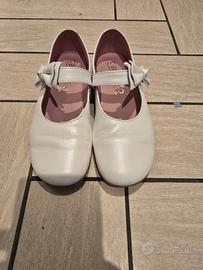 ballerine bambina di pelle bianche