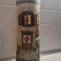 Tegola decorata a decoupage