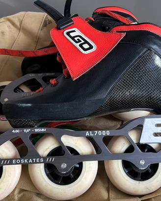Pattini LGO completi scarpino + ruote numero 38