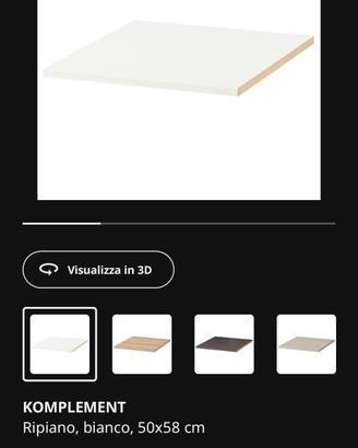 ripiani Komplement Ikea per il Pax