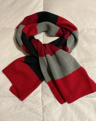 Sciarpone multicolor rosso/grigio/nero Vintage