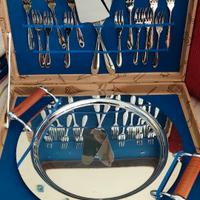 Servizio posate dolce + vassoio in acciaio 18/10 A