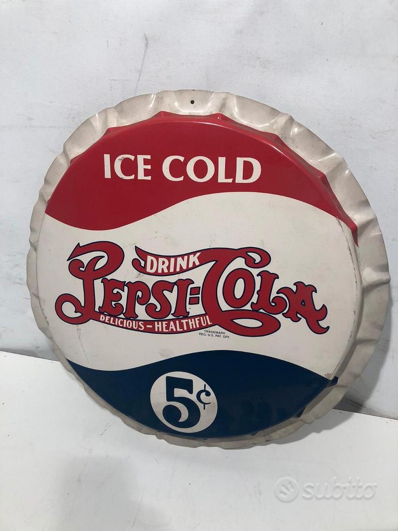 Insegna forma di tappo Ice Cold Drink PEPSI COLA - Collezionismo In vendita  a Monza e della Brianza