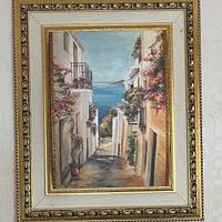 Quadro grande 80x100 con cornice dorata elegante