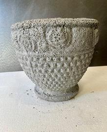 Vaso Cachepot in Cemento Grezzo Lavorato