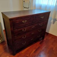 Cassettiera comò In legno massello, fatta a mano