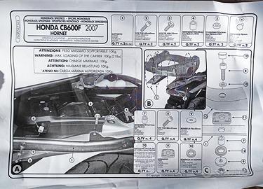 staffe  per bauletto posteriore Hornet 2007