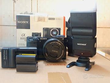 Fotocamera sony alpha 6000 kit piu accessori