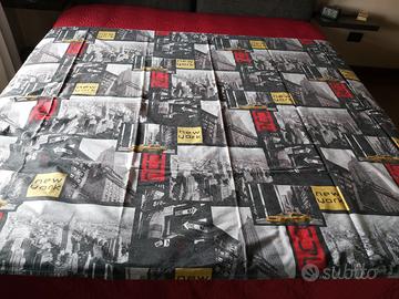 Tessuto in cotone rappresentante New York. 