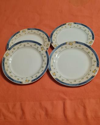 4 piattini da dessert vintage  porcellana 
