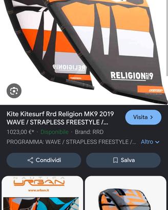 RRD Vela Kite 12 Religion MK9 2020 con barra 