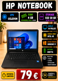 Notebook HP Pentium RAM Max 8GB HDD 500GB Win11