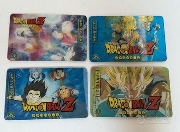 Lotto 4 Tessere Lenticolari 3D Dragon Ball Z