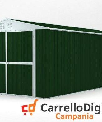Box garage auto in Acciaio 327x611 verde scuro