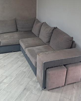 Divano letto con penisola