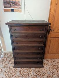Cassettiera settimanale in legno massello