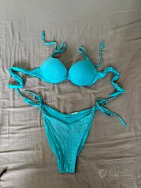 Bikini Tezenis azzurro turchese coppa B lacci
