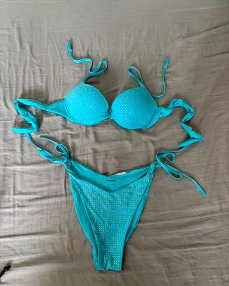 Bikini Tezenis azzurro turchese coppa B lacci