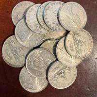 Lotto di 15 monete 500 lire in argento Caravelle