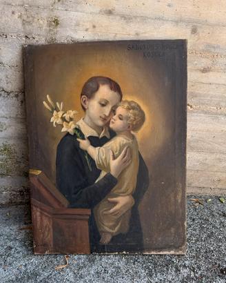 Dipinto antico a olio su tela 1837 firmato