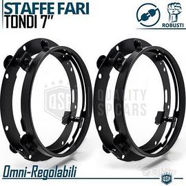 Staffe Montaggio Fari LED Tondi 7 Pollici Ghiere