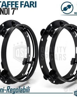 Staffe Montaggio Fari LED Tondi 7 Pollici Ghiere